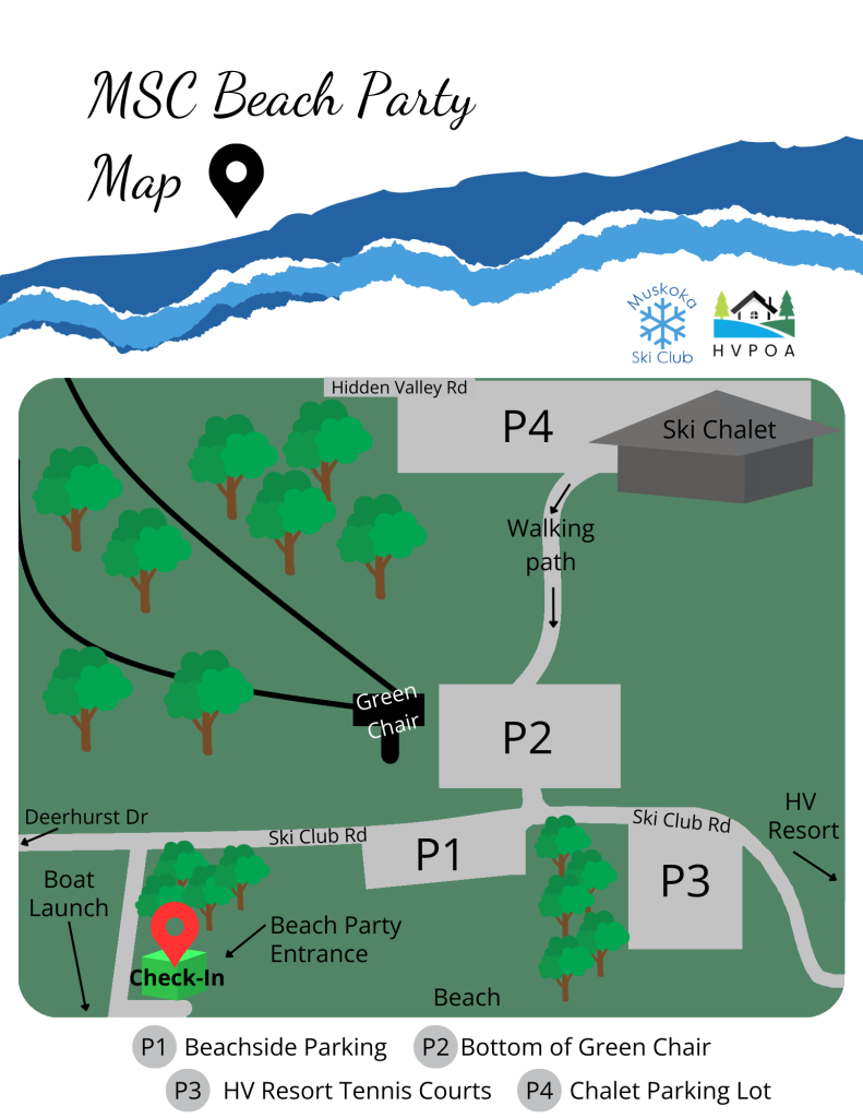 MSC Beach Party Parking Map